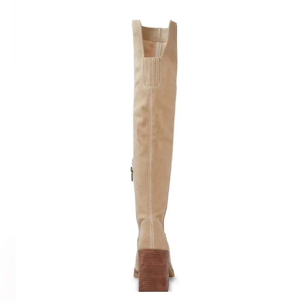 NWT Vince Camuto Eyana Beige Tan Suede Over-the-Knee Boots